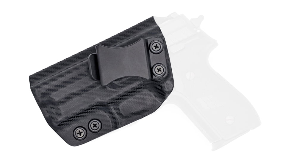 Rounded IWB KYDEX Holster, Sig Sauer P229 w/Rail, Left Hand, Carbon Fiber, SSR-P229WRL-CF-LH-VAR