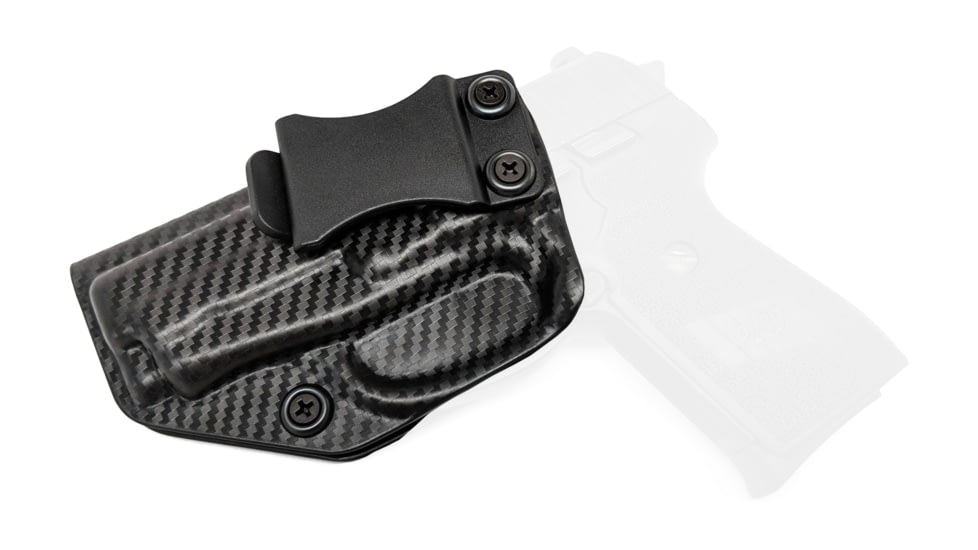 Rounded IWB KYDEX Holster, Sig Sauer P239, Left Hand, Carbon Fiber Black, SSR-P239-CF-LH-VAR