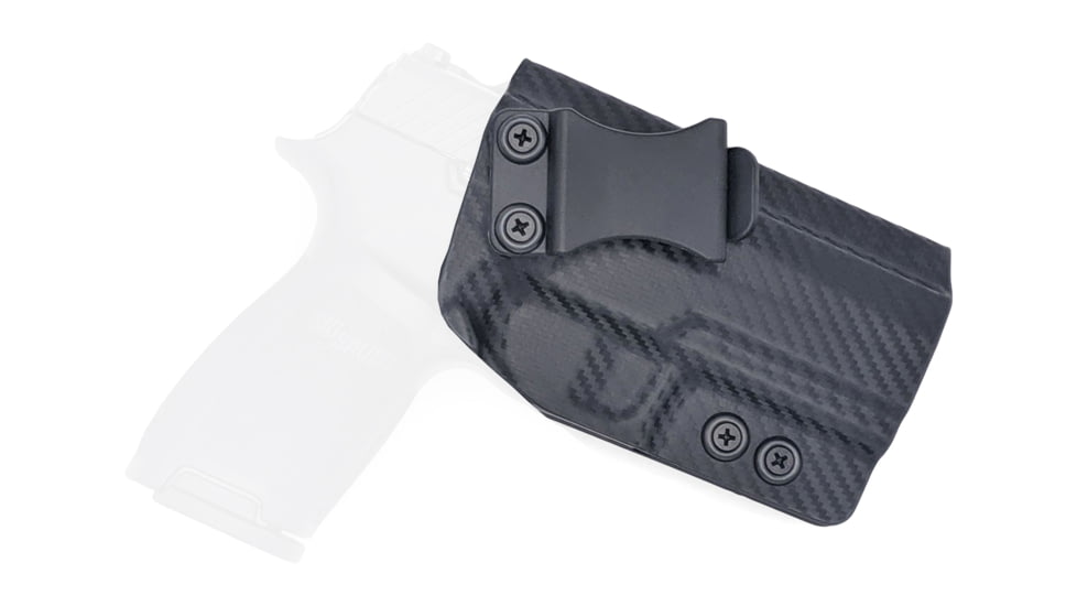 Rounded IWB KYDEX Holster, Sig Sauer P320 Compact/Carry, Right Hand, Carbon Fiber, SSR-P320-CF-RH-VAR