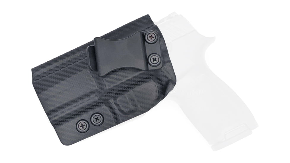 Rounded IWB KYDEX Holster, Sig Sauer P320 Full Size, Left Hand,,, CEA000488, Carbon Fiber, SSR-P320FS-CF-LH-VAR