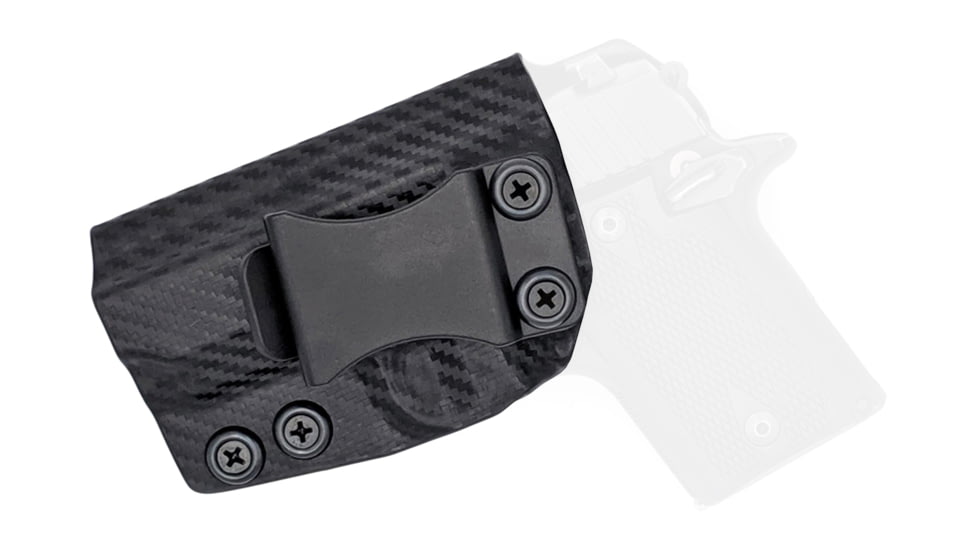 Rounded IWB KYDEX Holster, Sig Sauer P938, Left Hand, Carbon Fiber, SSR-P938-CF-LH-VAR