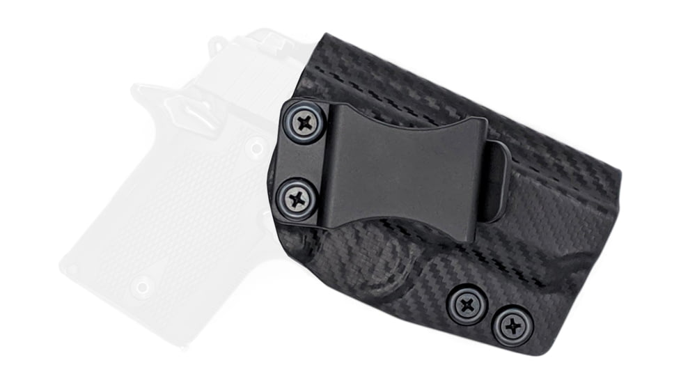 Rounded IWB KYDEX Holster, Sig Sauer P938, Left Hand, Black, SSR-P938-BK-LH-VAR
