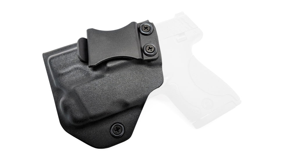 Rounded IWB KYDEX Holster, Smith &amp; Wesson M&amp;P SHIELD 9mm/40SW w/TLR-6, Left Hand, Black, SWN-MPSHIELDTLR6-BK-LH-VAR