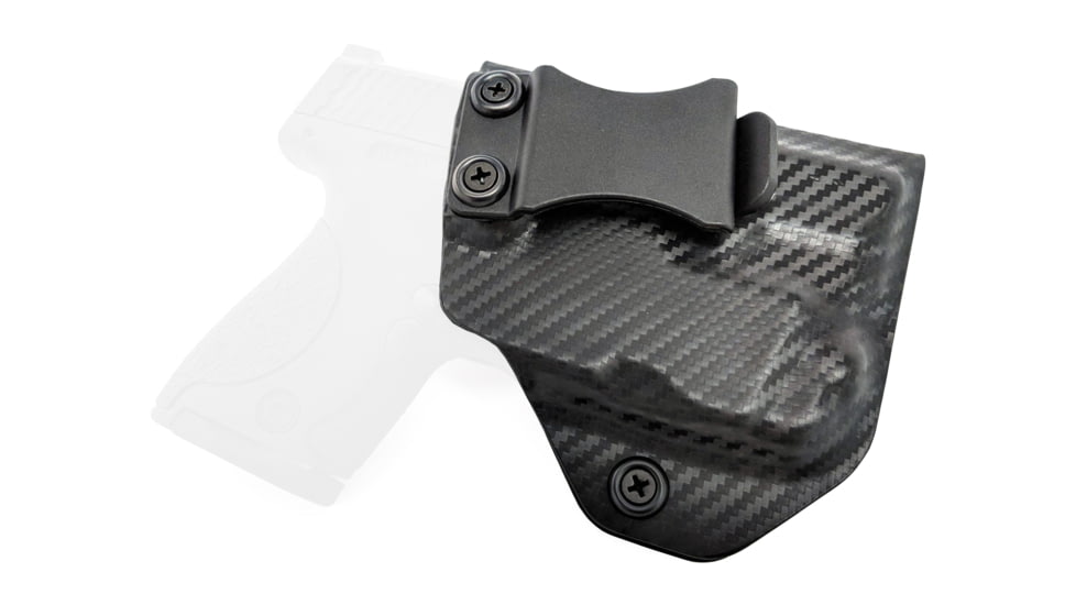 Rounded IWB KYDEX Holster, Smith &amp; Wesson M&amp;P SHIELD 9mm/40SW w/TLR-6, Right Hand, Carbon Fiber, SWN-MPSHIELDTLR6-CF-RH-VAR