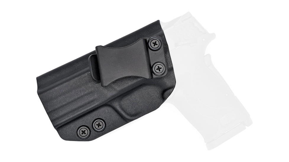 Rounded IWB KYDEX Holster, Smith &amp; Wesson M&amp;P SHIELD 9mm EZ, Left Hand, Black, SWN-MPSHIELD9EZ-BK-LH-VAR