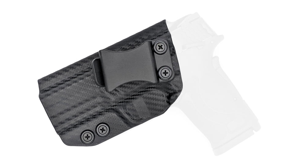 Rounded IWB KYDEX Holster, Smith &amp; Wesson M&amp;P SHIELD 9mm EZ, Left Hand, Carbon Fiber, SWN-MPSHIELD9EZ-CF-LH-VAR