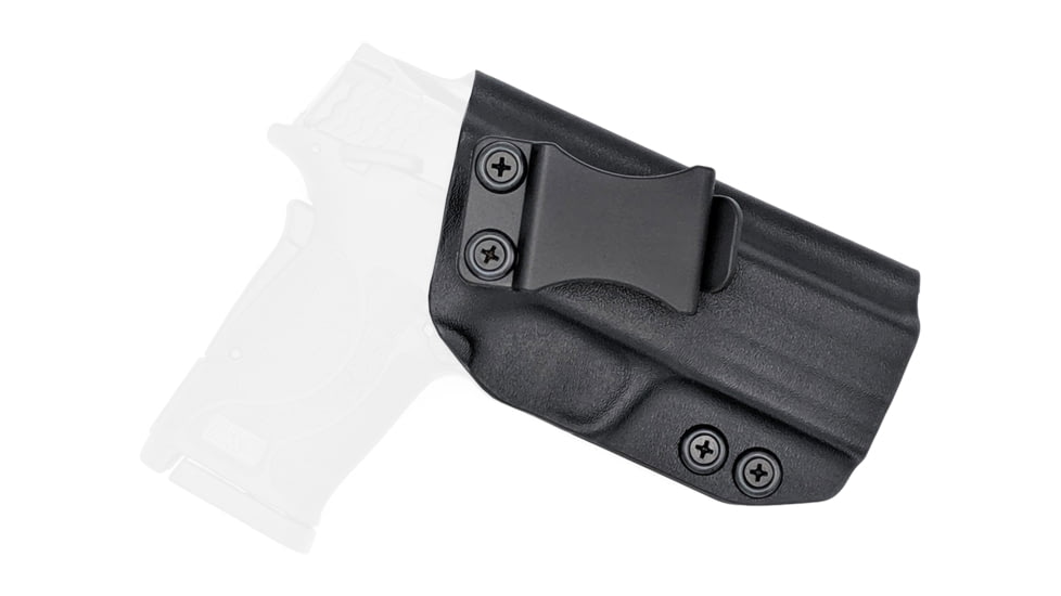 Rounded IWB KYDEX Holster, Smith &amp; Wesson M&amp;P SHIELD 9mm EZ, Right Hand, Black, SWN-MPSHIELD9EZ-BK-RH-VAR