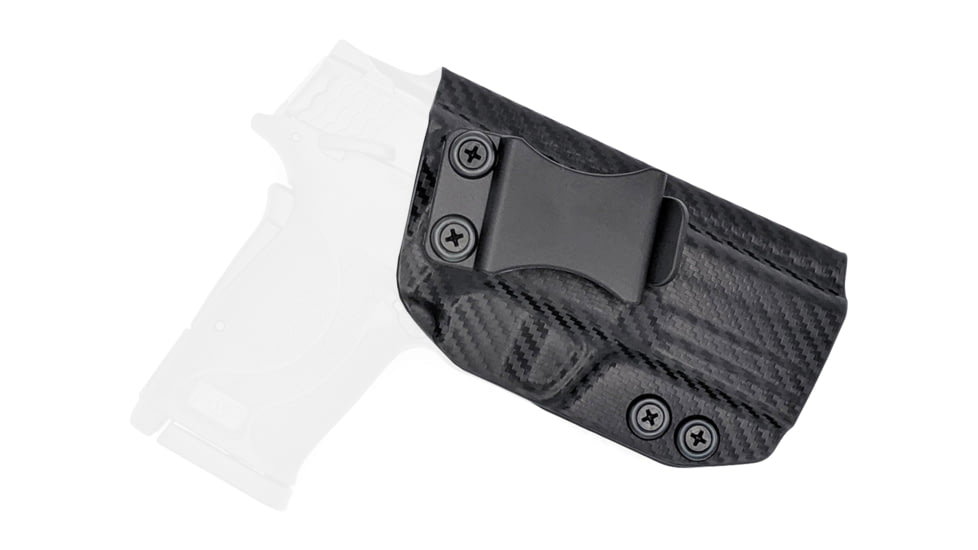 Rounded IWB KYDEX Holster, Smith &amp; Wesson M&amp;P SHIELD 9mm EZ, Right Hand, Carbon Fiber, SWN-MPSHIELD9EZ-CF-RH-VAR