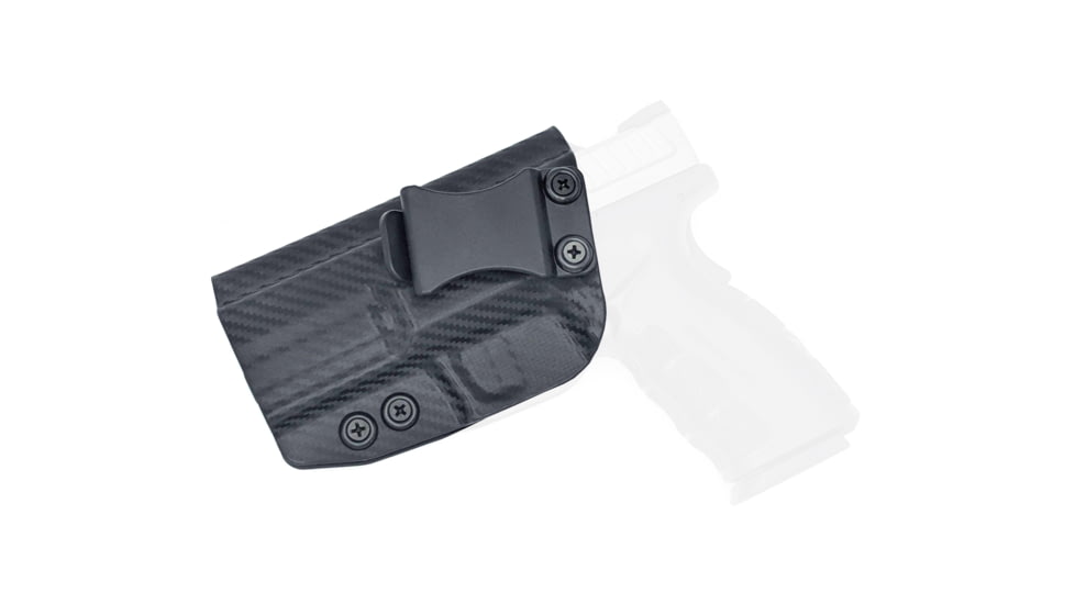 Rounded IWB KYDEX Holster, Springfield XD 4in Full Size Service Model, Gen1, Left Hand, Carbon Fiber, SFA-XD40FS-CF-LH-VAR