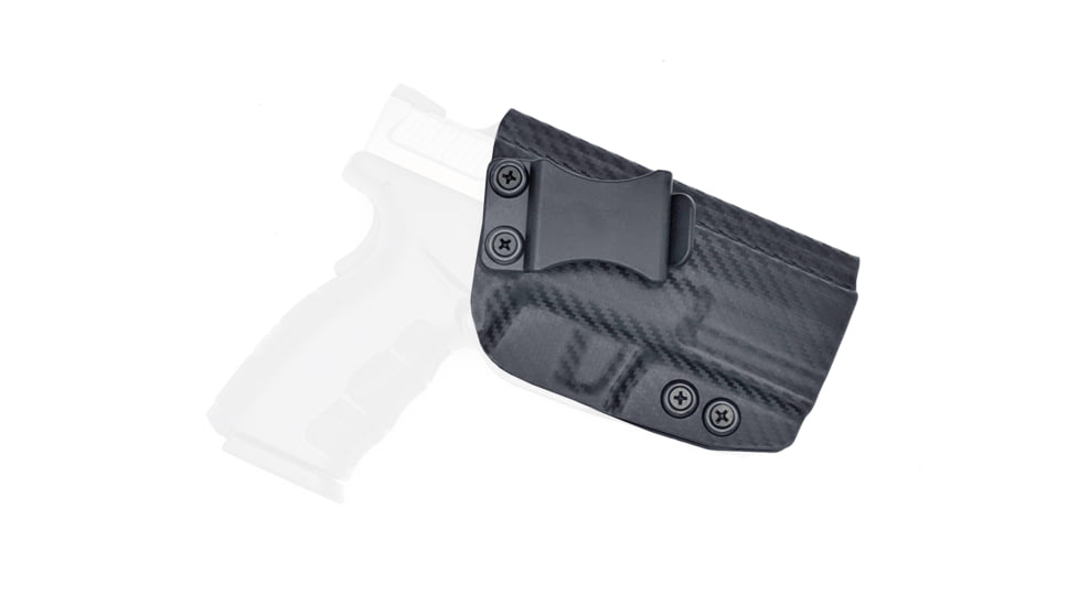 Rounded IWB KYDEX Holster, Springfield XD 4in Full Size Service Model, Gen1, Right Hand, Carbon Fiber, SFA-XD40FS-CF-RH-VAR
