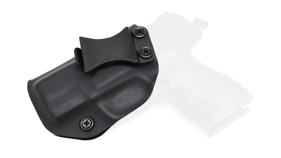 Rounded IWB KYDEX Holster, Springfield XD-E 3.3in 9MM/45ACP, Left Hand, Black, SFA-XDE-BK-LH-VAR