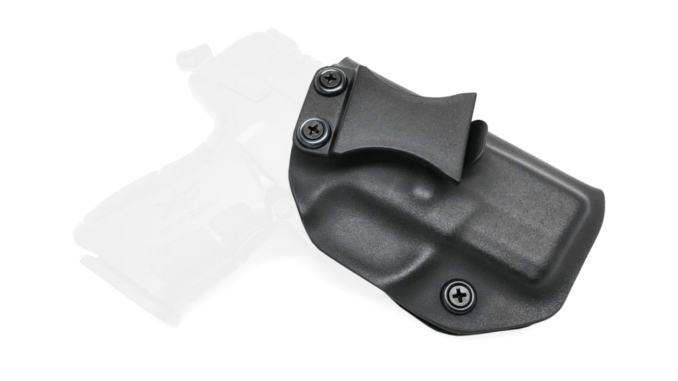 Rounded IWB KYDEX Holster, Springfield XD-E 3.3in 9MM/45ACP, Right Hand, Black, SFA-XDE-BK-RH-VAR