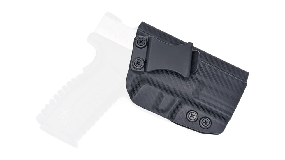 Rounded IWB KYDEX Holster, Springfield XD-M 4.5in, Right Hand, Carbon Fiber, SFA-XDM94045IN-CF-RH-VAR