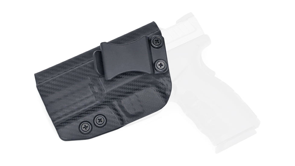 Rounded IWB KYDEX Holster, Springfield XD MOD.2 4in Full Size Service Model, Left Hand, Carbon Fiber Black, SFA-XDMOD2FS-CF-LH-VAR