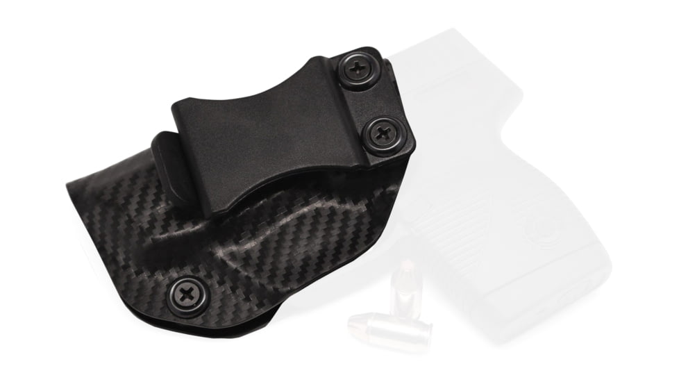 Rounded IWB KYDEX Holster, Taurus 738 TCP, Left Hand, Carbon Fiber, TRS-738-CF-LH-VAR