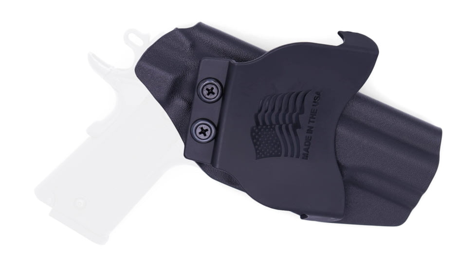 Rounded OWB KYDEX Paddle Holster, Browning 1911 380, Left Hand, Black, BRN-1911380-BK-LH-OWBPDL