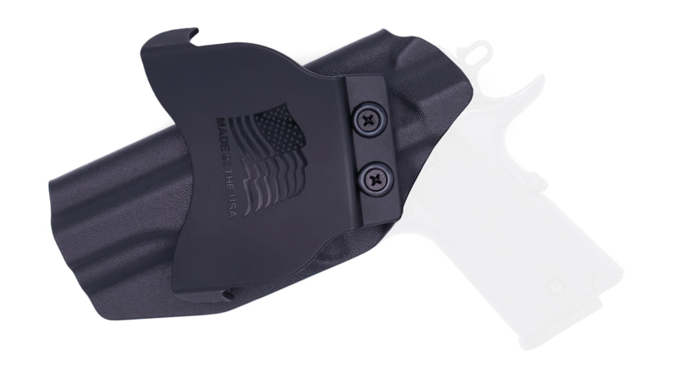 Rounded OWB KYDEX Paddle Holster, Browning 1911 380, Right Hand, Black, BRN-1911380-BK-RH-OWBPDL