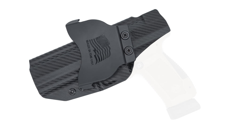 Rounded OWB KYDEX Paddle Holster, Canik TP9SFX, Right Hand, Carbon Fiber, CNK-TP9SFX-CF-RH-OWBPDL