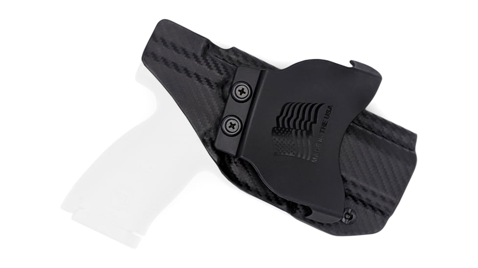 Rounded OWB KYDEX Paddle Holster, CZ P-10 C, Left Hand, Carbon Fiber, CZU-P10C-CF-LH-OWBPDL