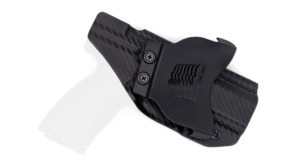 Rounded OWB KYDEX Paddle Holster, CZ P-10 S, Left Hand, Carbon Fiber, CZU-P10SUB-CF-LH-OWBPDL