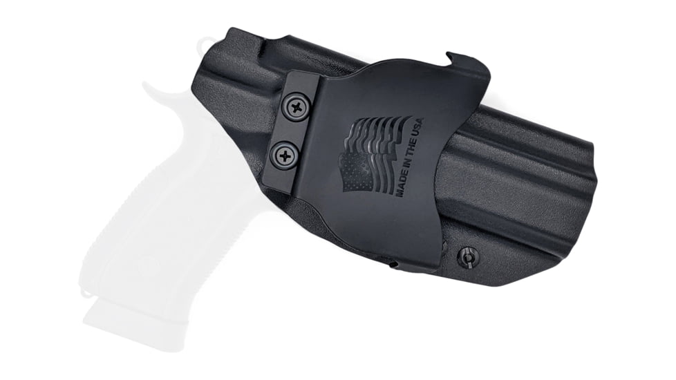 Rounded OWB KYDEX Paddle Holster, CZ75 SP01 Phantom, LH, Black, CZU-75SP01PHNTM-BK-LH-OWBPDL