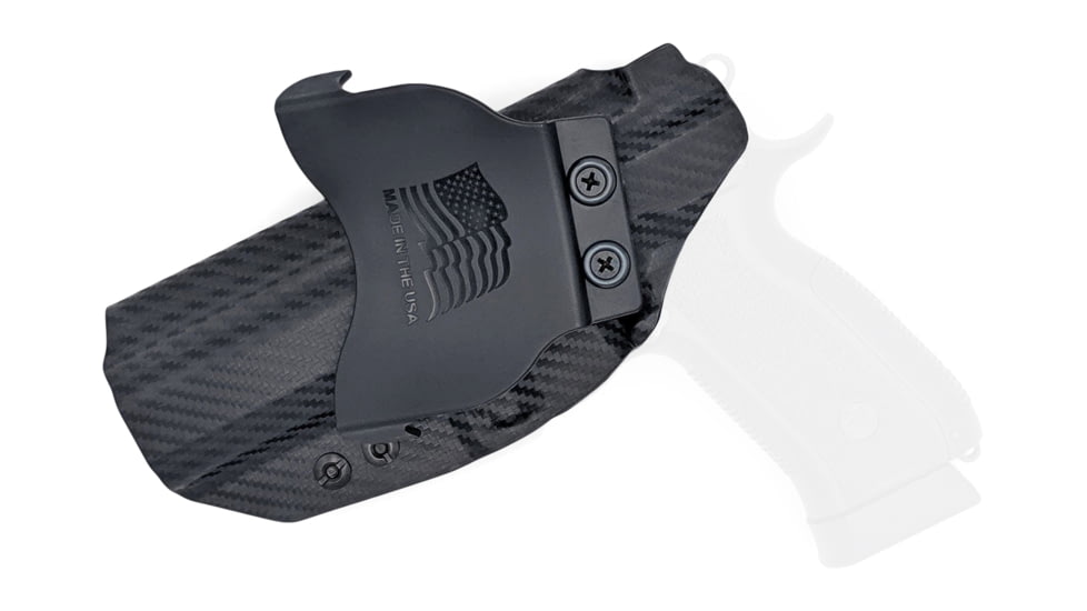 Rounded OWB KYDEX Paddle Holster, CZ75 SP01 Phantom, RH, Carbon Fiber, CZU-75SP01PHNTM-CF-RH-OWBPDL