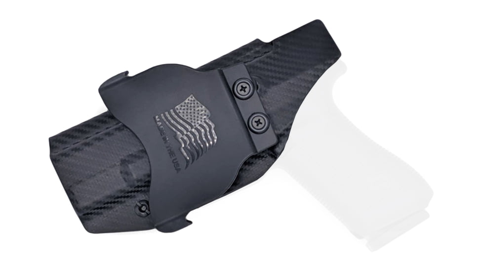 Rounded OWB KYDEX Paddle Holster, Glock 17/22/31 Gen 1-5, Right Hand, Carbon Fiber, GLK-172231-CF-RH-OWBPDL