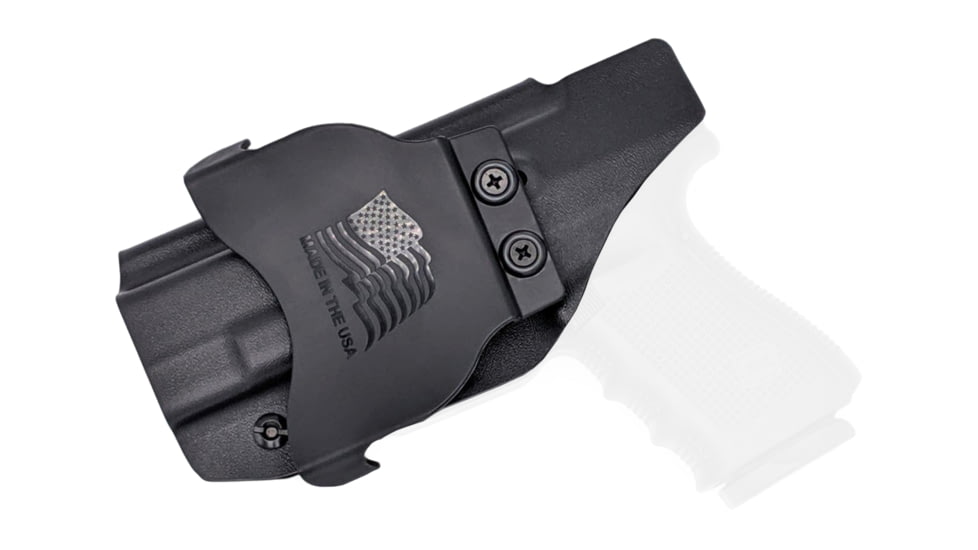 Rounded OWB KYDEX Paddle Holster, Glock 19/19X/23/32/45 Gen 1-5, Right Hand, Black, GLK-192332-BK-RH-OWBPDL