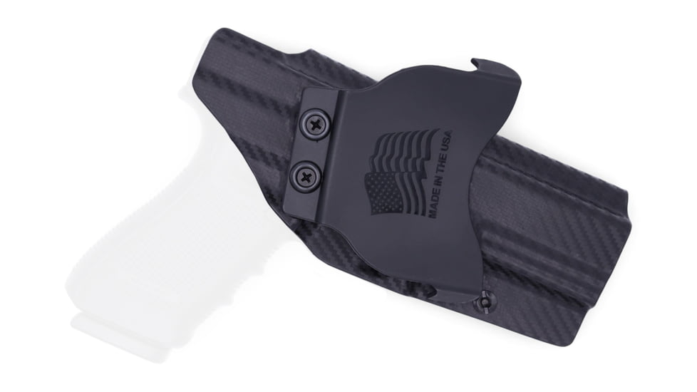 Rounded OWB KYDEX Paddle Holster, Glock 20/21, Left Hand, Carbon Fiber, GLK-2021-CF-LH-OWBPDL