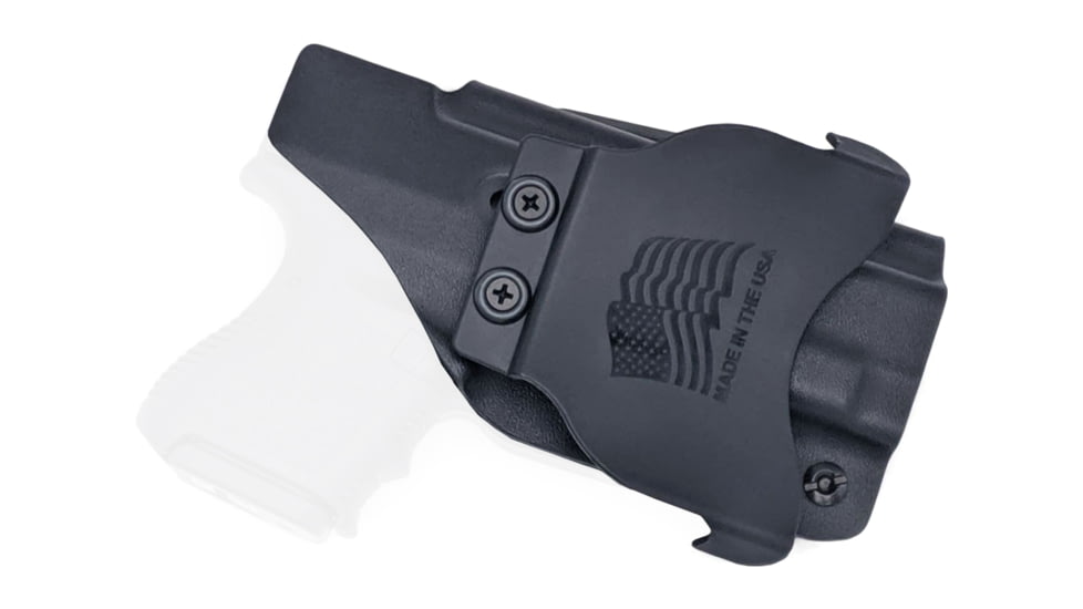 Rounded OWB KYDEX Paddle Holster, Glock 26/27/33 Gen 1-5, Left Hand, Black, GLK-262733-BK-LH-OWBPDL