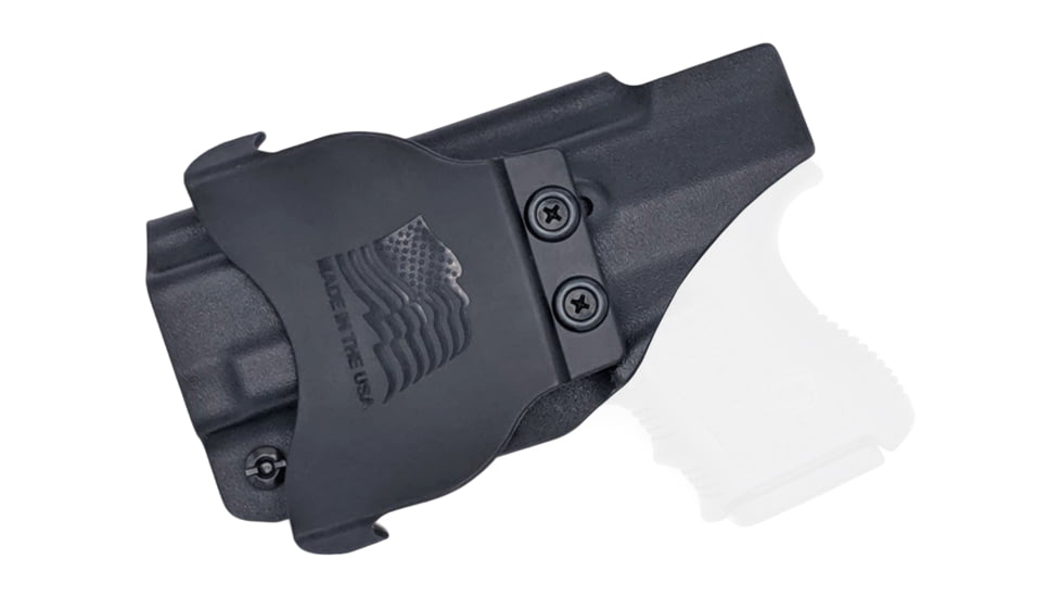 Rounded OWB KYDEX Paddle Holster, Glock 26/27/33 Gen 1-5, Right Hand, Black, GLK-262733-BK-RH-OWBPDL