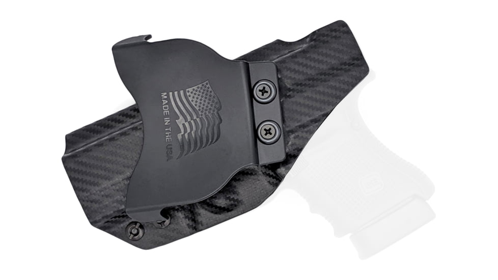 Rounded OWB KYDEX Paddle Holster, Glock 30S, Right Hand, Carbon Fiber, GLK-30S-CF-RH-OWBPDL