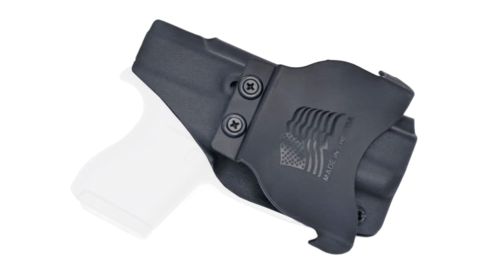 Rounded OWB KYDEX Paddle Holster, Glock 43/43X, Left Hand, Black, GLK-G43-BK-LH-OWBPDL