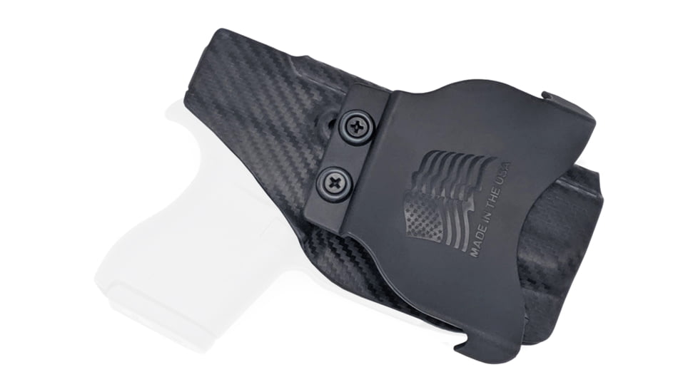 Rounded OWB KYDEX Paddle Holster, Glock 43/43X, Left Hand, Carbon Fiber, GLK-G43-CF-LH-OWBPDL