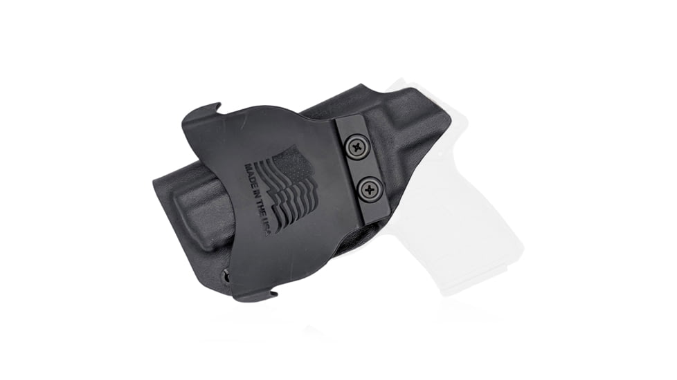 Rounded OWB KYDEX Paddle Holster, Kel-Tec PF-9, Right Hand, Black, KTC-PF9-BK-RH-OWBPDL