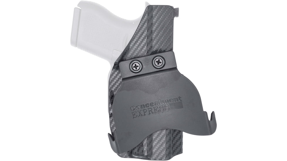 Rounded OWB KYDEX Paddle Holster Optics Ready for Glock 43, Left, Carbon Fiber Black, CEC000614