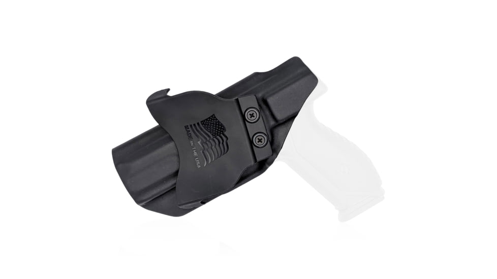 Rounded OWB KYDEX Paddle Holster, Ruger American Full Size, Right Hand, Black, RGR-AMRCNFS9-BK-RH-OWBPDL