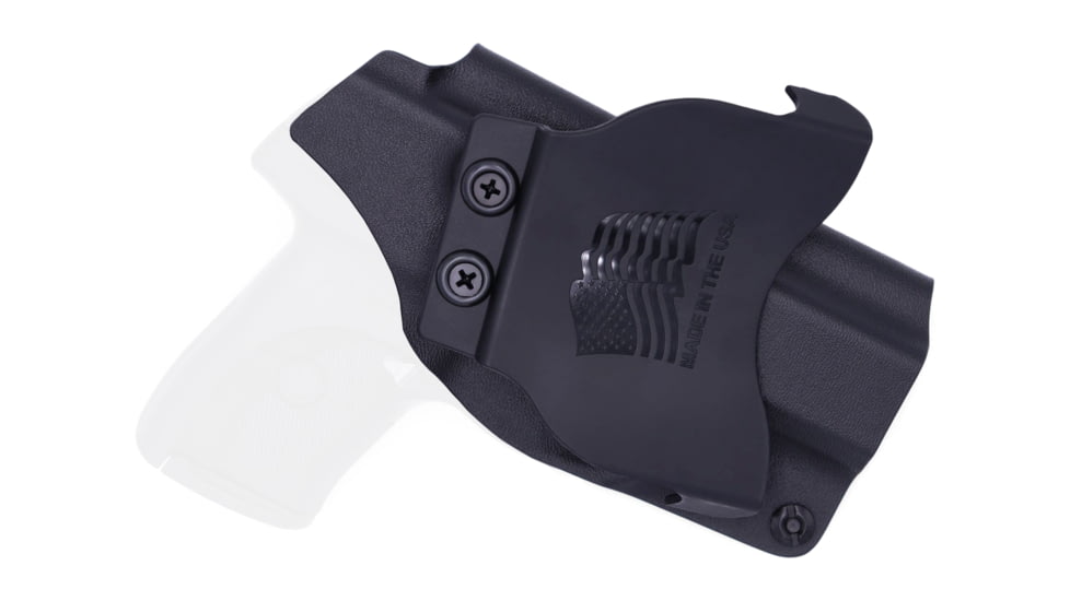 Rounded OWB KYDEX Paddle Holster, Ruger LC9/LC9s/LC380/EC9s, Left Hand, Black, RGR-LC9LC380-BK-LH-OWBPDL