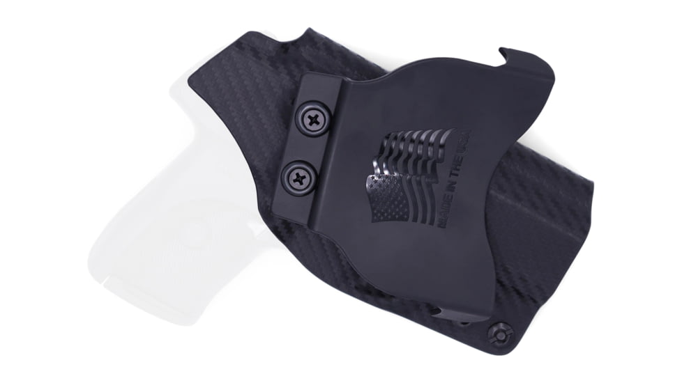Rounded OWB KYDEX Paddle Holster, Ruger LC9/LC9s/LC380/EC9s, Left Hand, Carbon Fiber, RGR-LC9LC380-CF-LH-OWBPDL