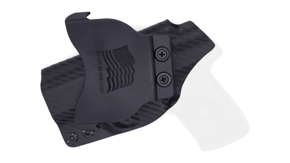 Rounded OWB KYDEX Paddle Holster, Ruger LC9/LC9s/LC380/EC9s, Right Hand, Carbon Fiber, RGR-LC9LC380-CF-RH-OWBPDL