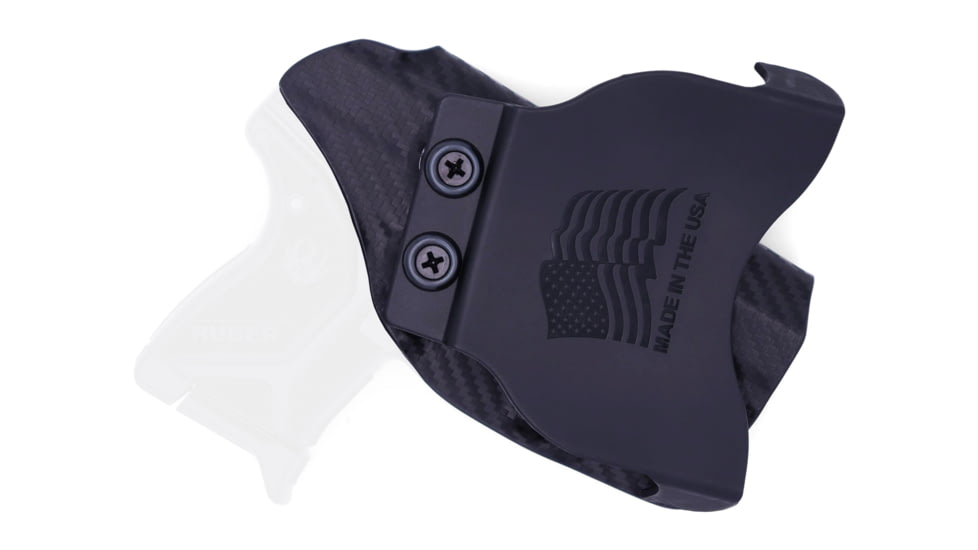 Rounded OWB KYDEX Paddle Holster, Ruger LCP 2, Left Hand, Carbon Fiber Black, RGR-LCP2-CF-LH-OWBPDL