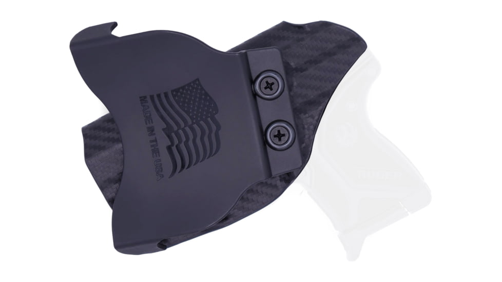 Rounded OWB KYDEX Paddle Holster, Ruger LCP 2, Right Hand, Carbon Fiber Black, RGR-LCP2-CF-RH-OWBPDL