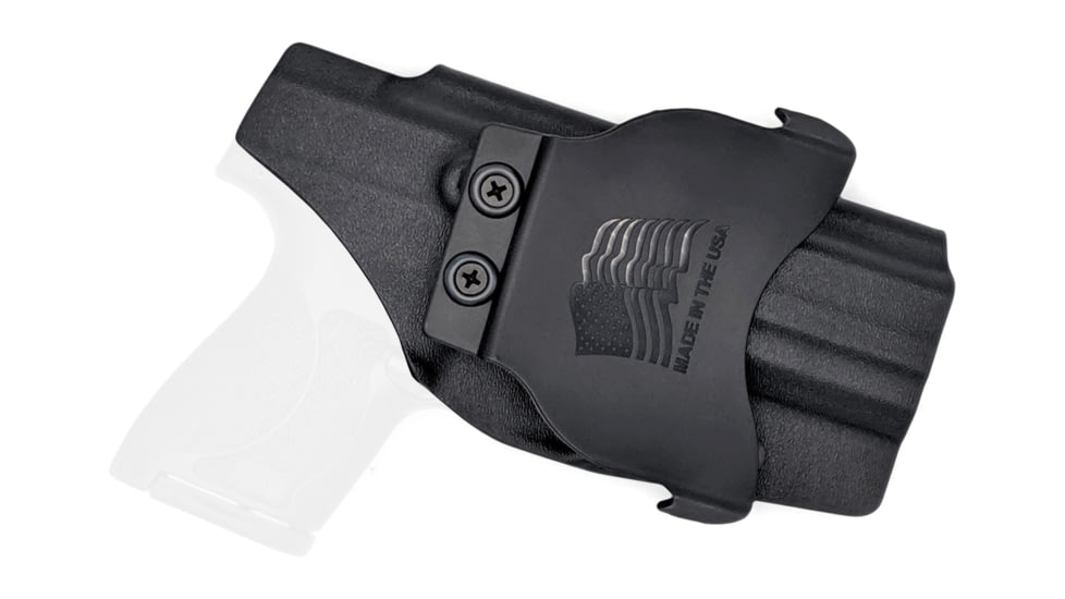 Rounded OWB Paddle Holster, S&amp;W M&amp;P 9mm/40SW Shield M2.0 4in, LH, Black, SWN-MPSHIELD40-BK-LH-OWBPDL