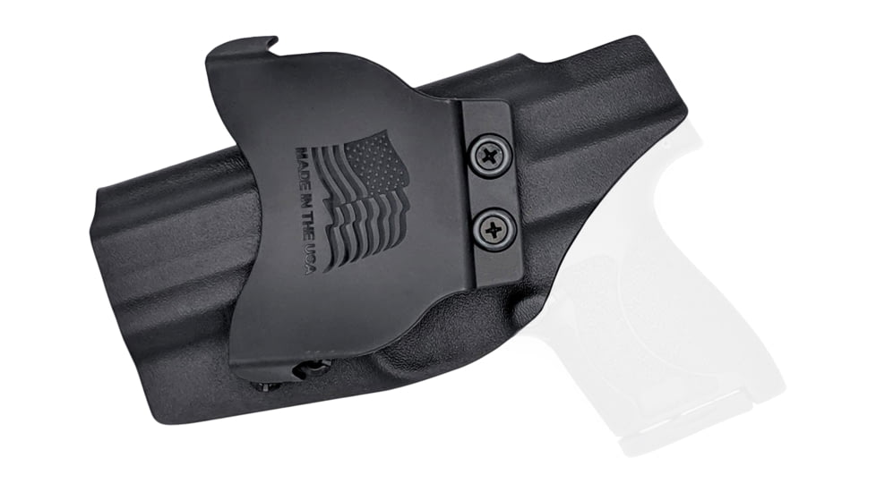 Rounded OWB Paddle Holster, S&amp;W M&amp;P 9mm/40SW Shield M2.0 4in, RH, Black, SWN-MPSHIELD40-BK-RH-OWBPDL