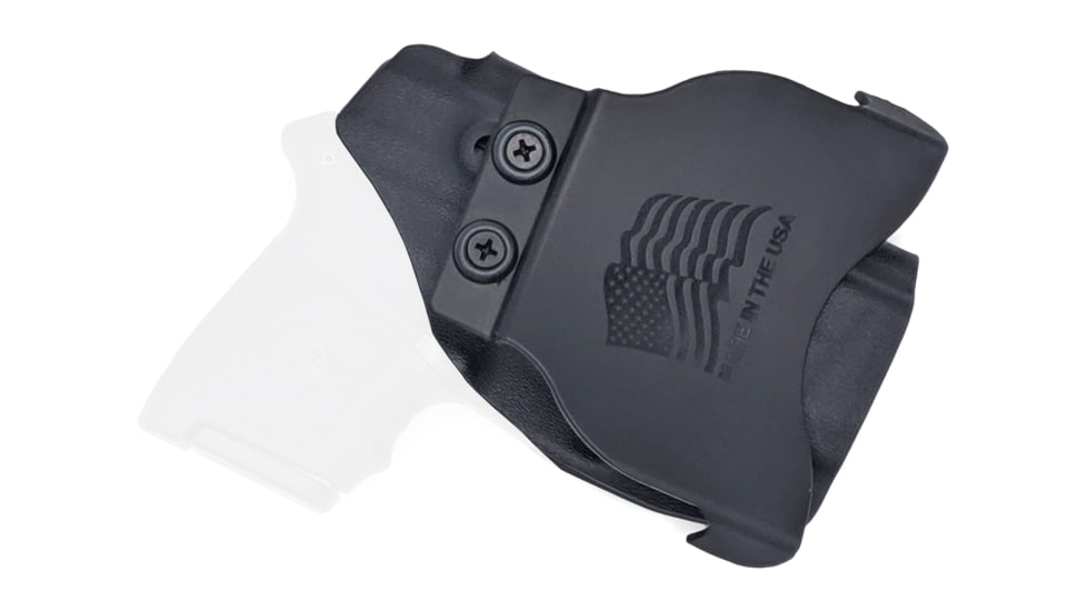 Rounded OWB KYDEX Paddle Holster, S&amp;W M&amp;P Bodyguard 380, Left Hand, Black, SWN-BG380L-BK-LH-OWBPDL
