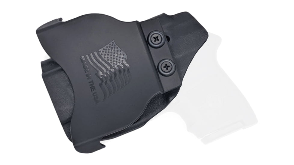 Rounded OWB KYDEX Paddle Holster, S&amp;W M&amp;P Bodyguard 380, Right Hand, Black, SWN-BG380L-BK-RH-OWBPDL