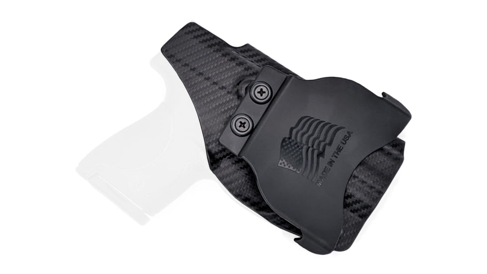 Rounded OWB Paddle Holster, S&amp;W M&amp;P SHIELD 9mm/40SW, SHIELD M2.0 &amp; Perf. Center - Non-Laser, Left Hand, Carbon Fiber, SWN-MPSHIELD-CF-LH-OWBPDL