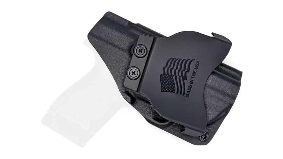 Rounded OWB Paddle Holster, S&amp;W M&amp;P SHIELD M2.0 9mm/40SW w/Integrated Crimson Trace Laser, LH, Black, SWN-Mc1