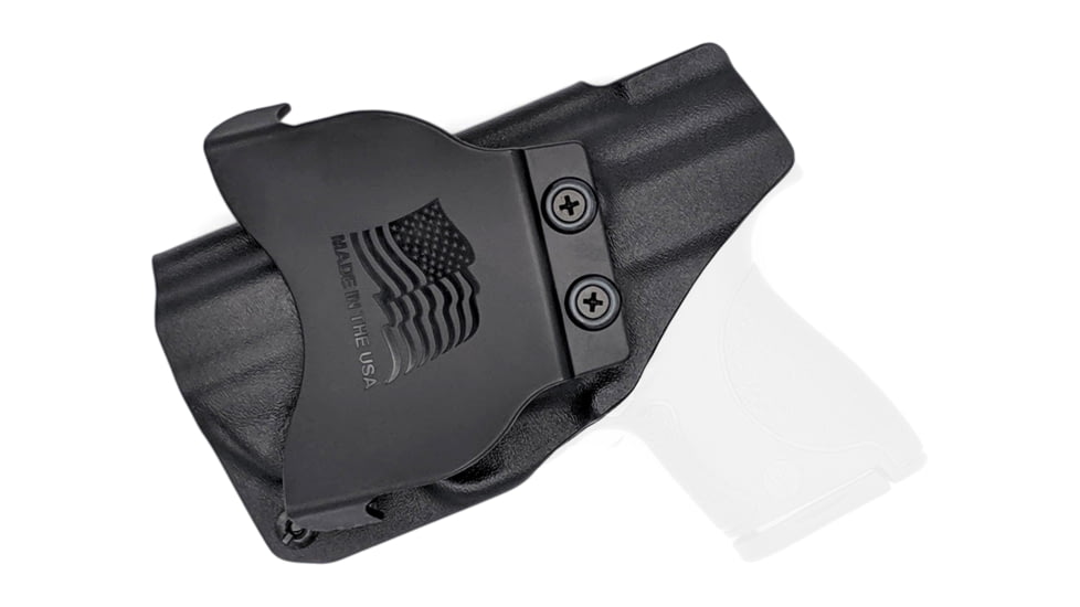 Rounded OWB Paddle Holster, S&amp;W M&amp;P SHIELD M2.0 9mm/40SW w/Integrated Crimson Trace Laser, RH, Black, SWN-Mxk