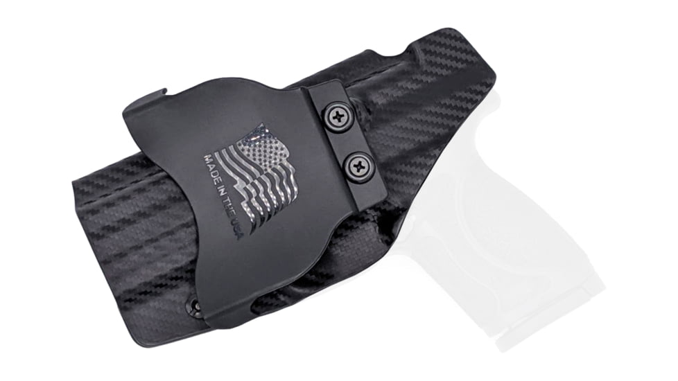 Rounded OWB Paddle Holster, Smith &amp; Wesson M&amp;P 4.25in, Right Hand, Carbon Fiber, SWN-MP425940-CF-RH-OWBPDL